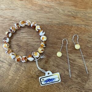 Baltic Amber Bracelet with Matching Earrings